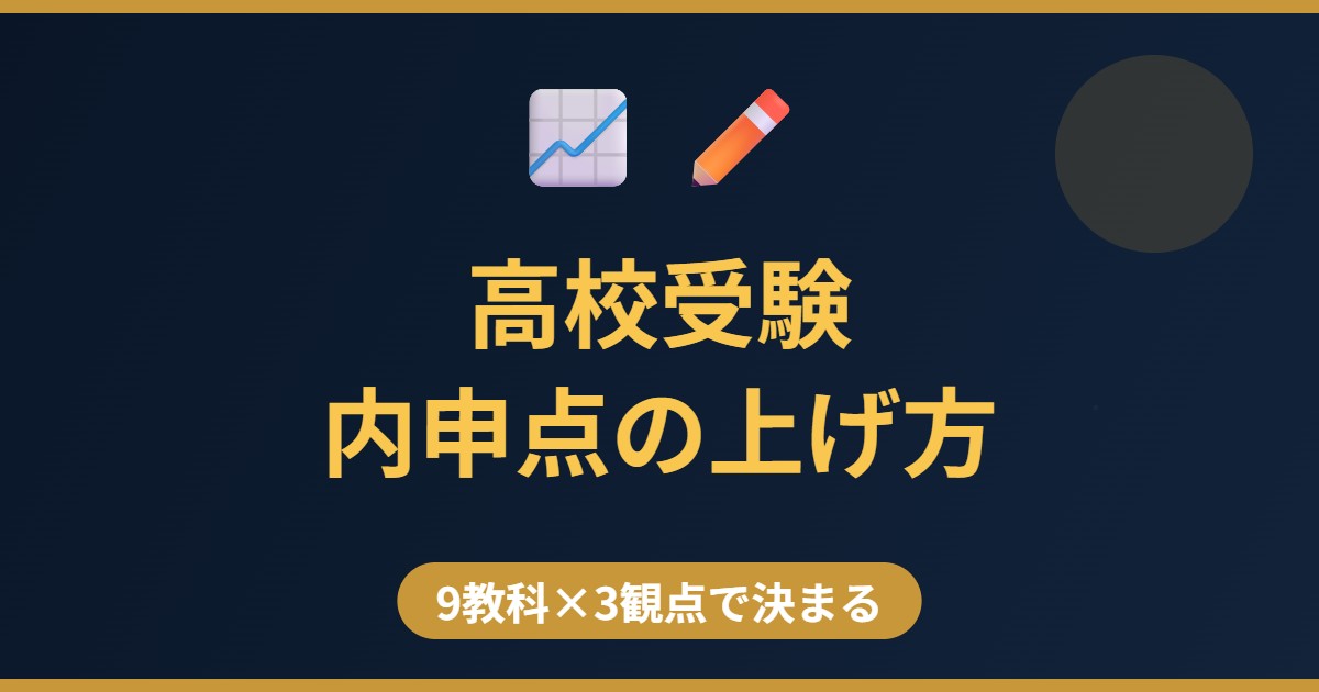 高校受験の内申点の上げ方