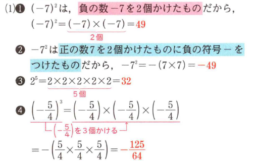 数学：累乗の計算。「どの数を何回かけるのか」を整理して、つまずきやすいミスを防ぎます。