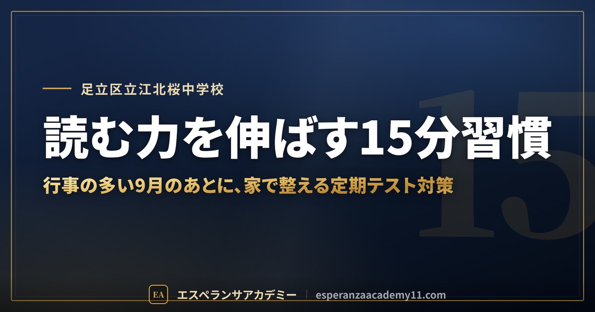 読む力を伸ばす15分習慣