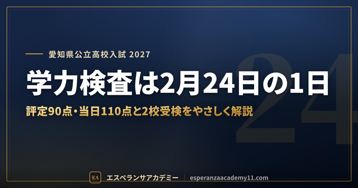 学力検査は2月24日の1日
