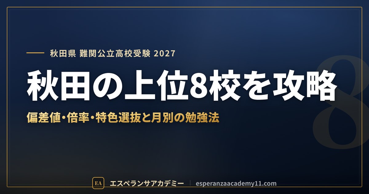 秋田の上位8校を攻略