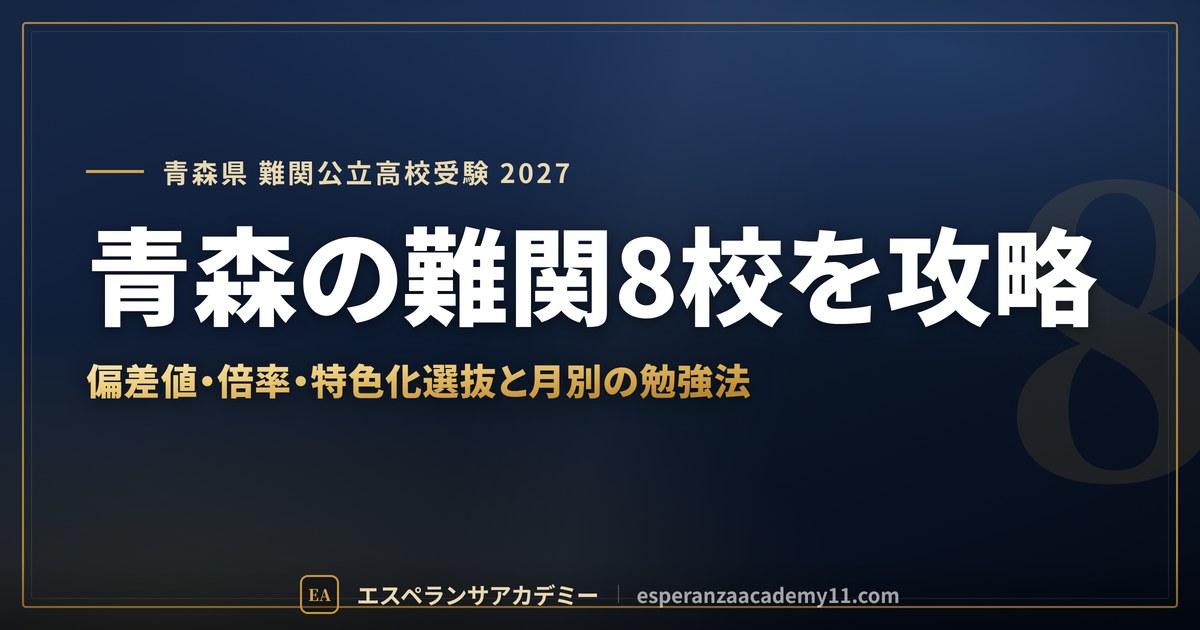 青森の難関8校を攻略