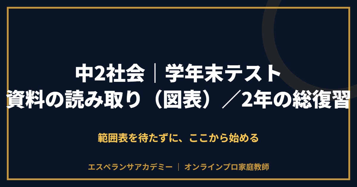 中2社会の学年末テスト対策と範囲