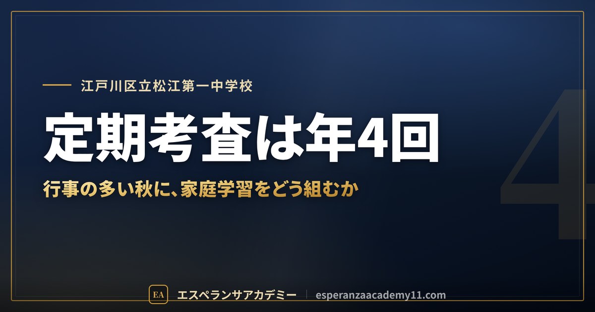 定期考査は年4回