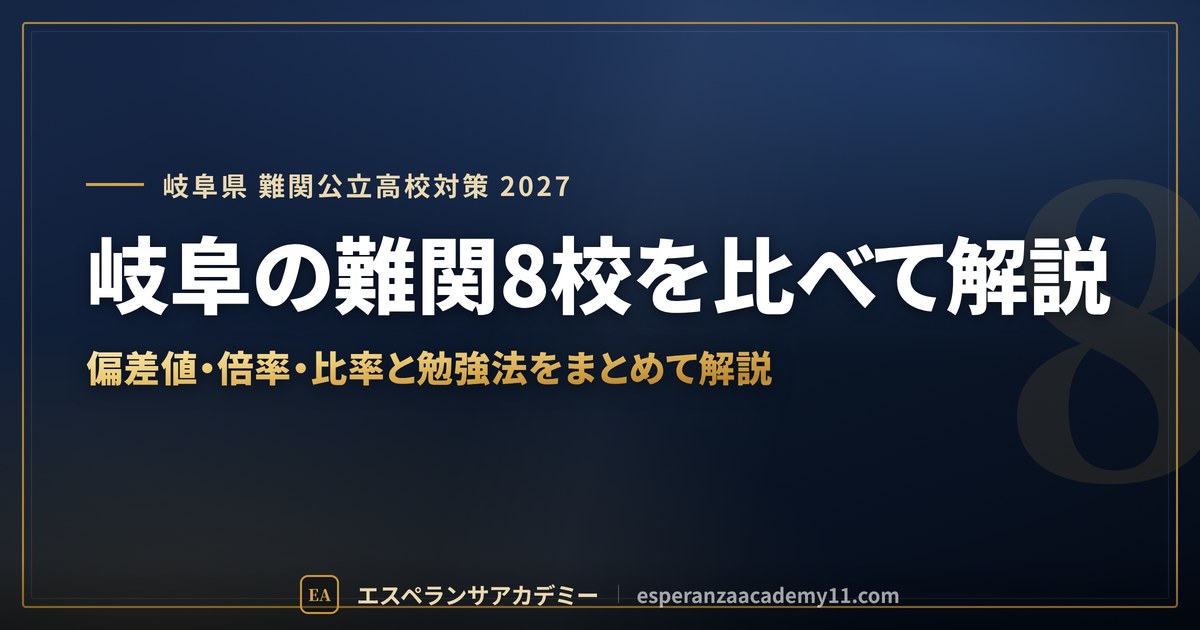 岐阜の難関8校を比べて解説