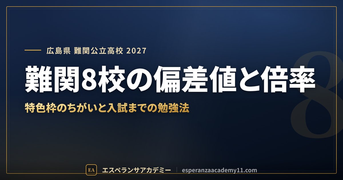 難関8校の偏差値と倍率