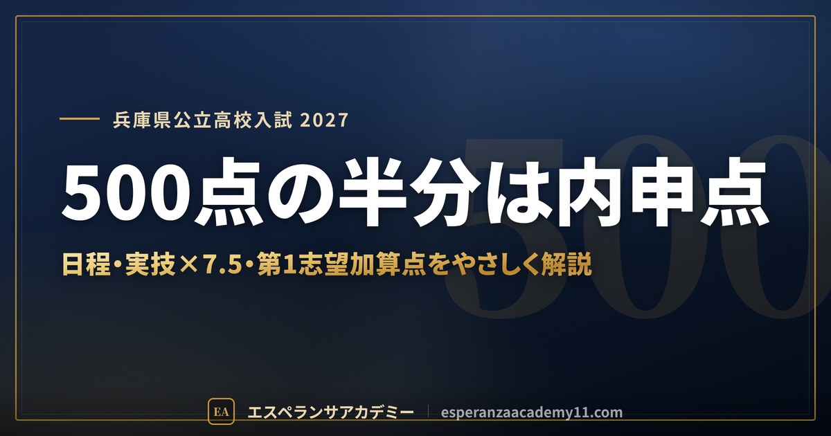 500点の半分は内申点
