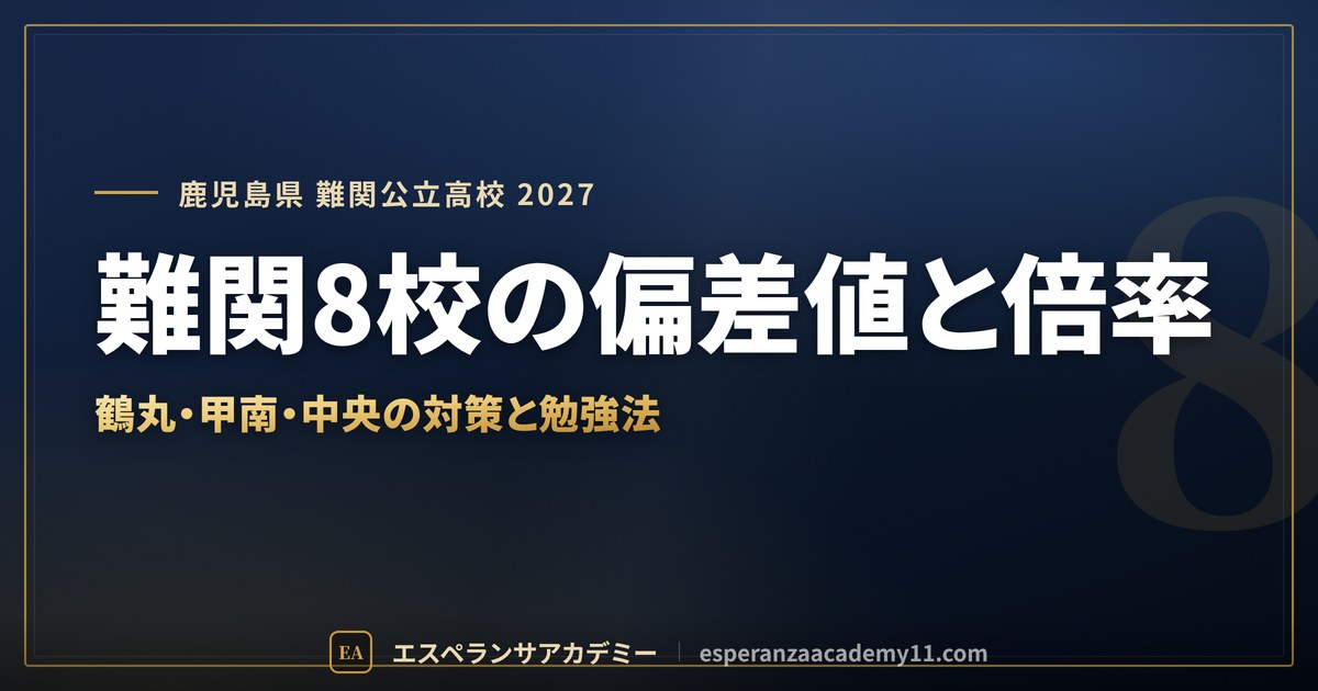 難関8校の偏差値と倍率