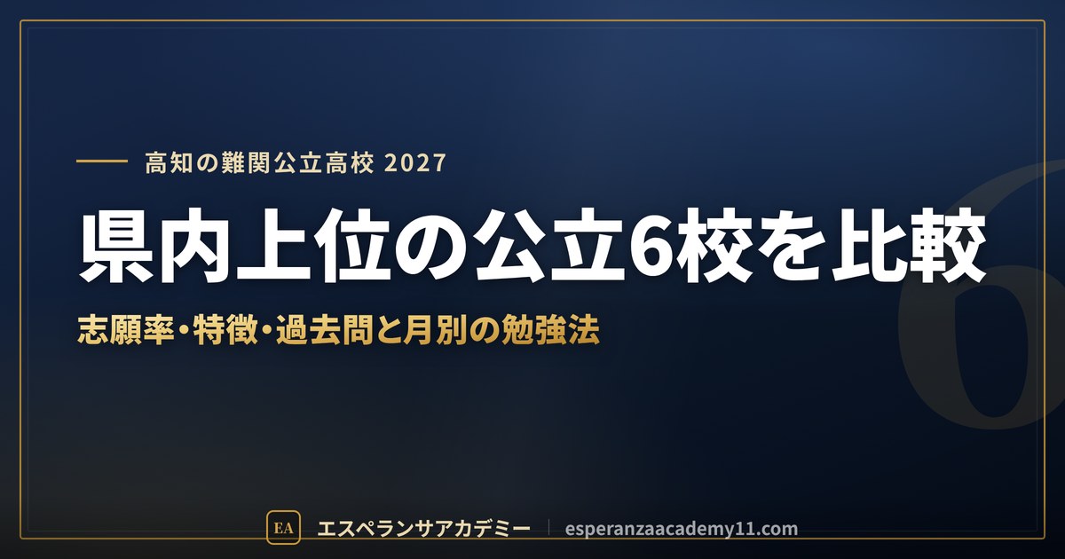 県内上位の公立6校を比較