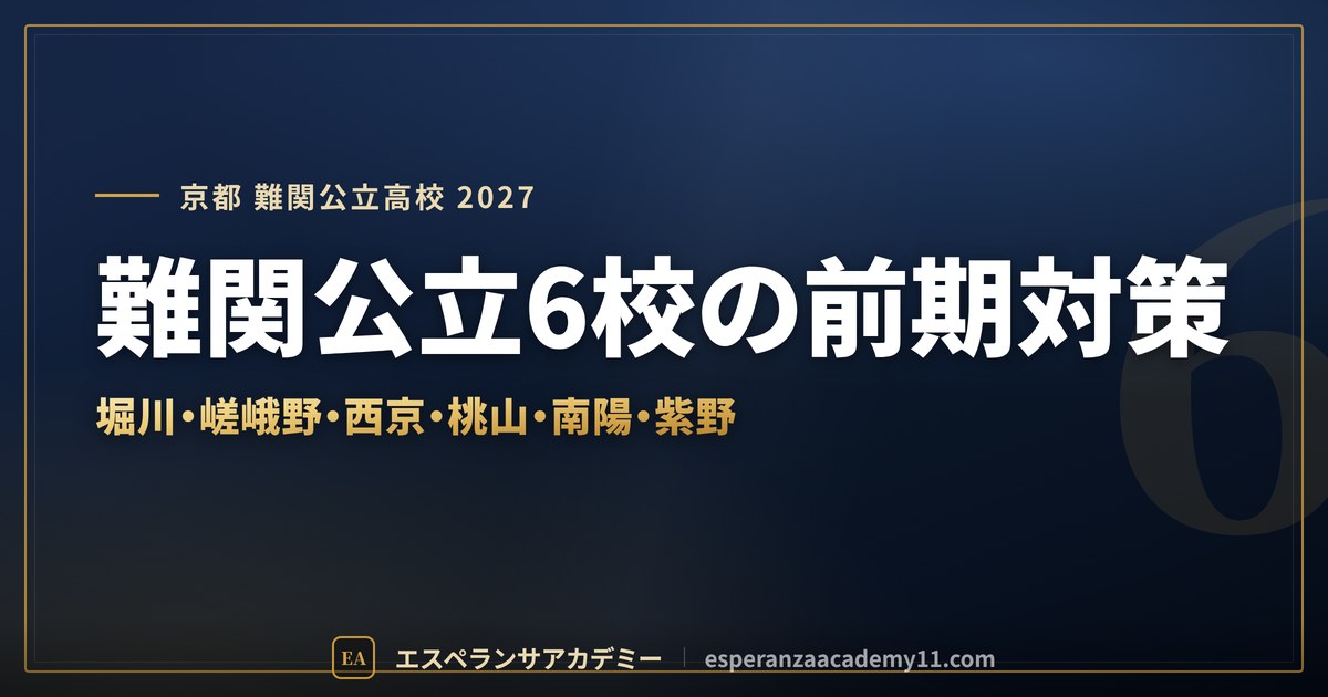 難関公立6校の前期対策