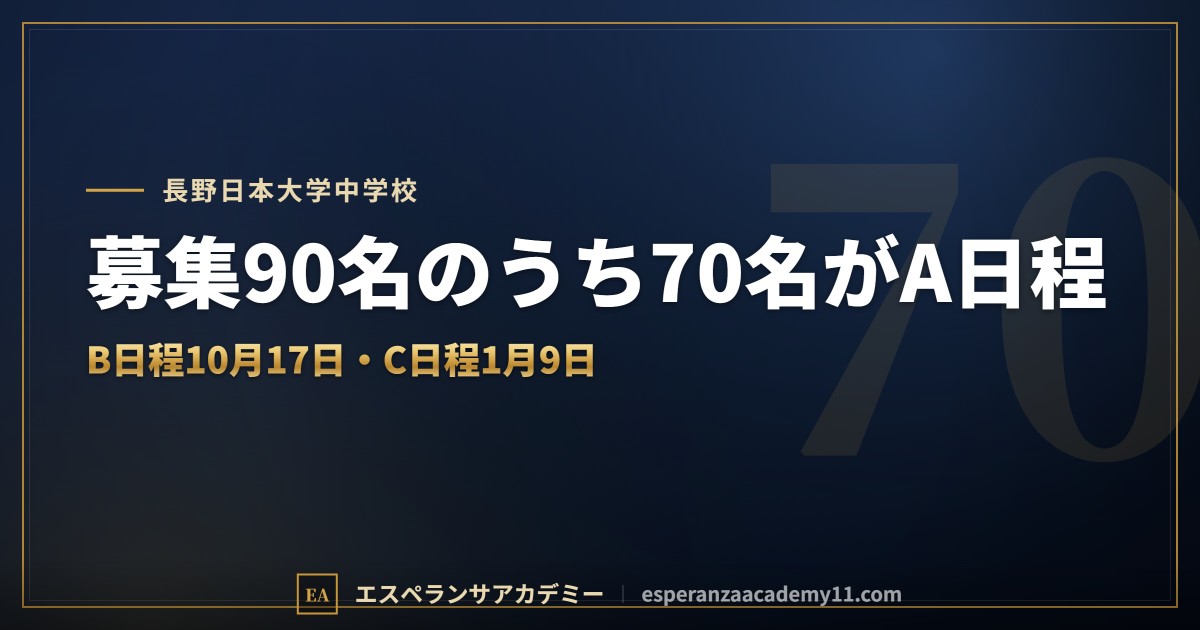 長野日本大学中学校の入試対策|配点と合格最低点