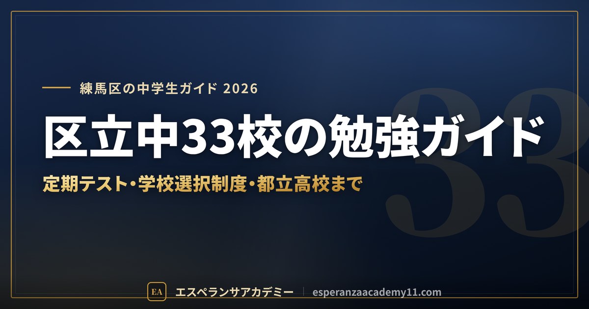 区立中33校の勉強ガイド