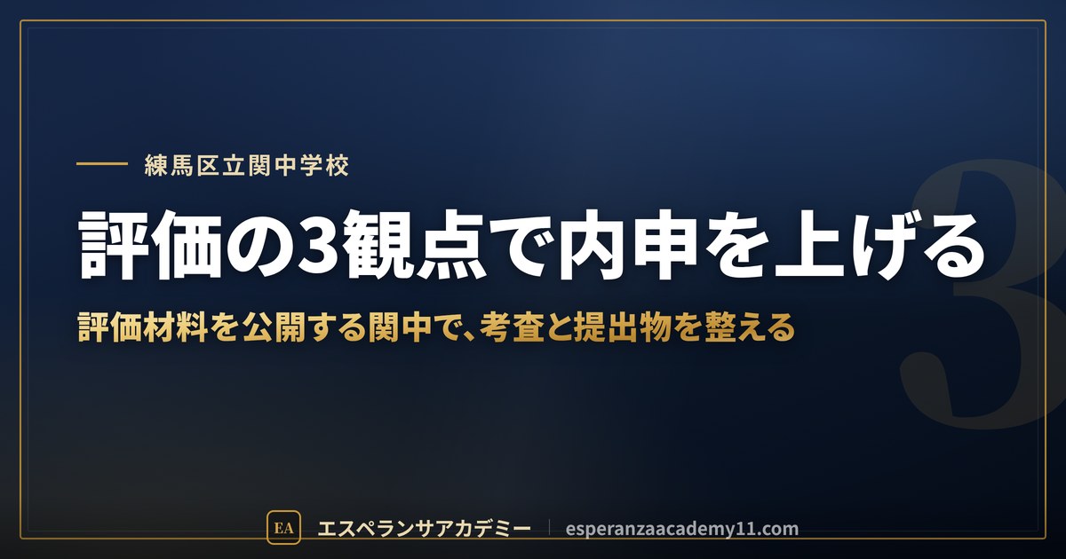 評価の3観点で内申を上げる