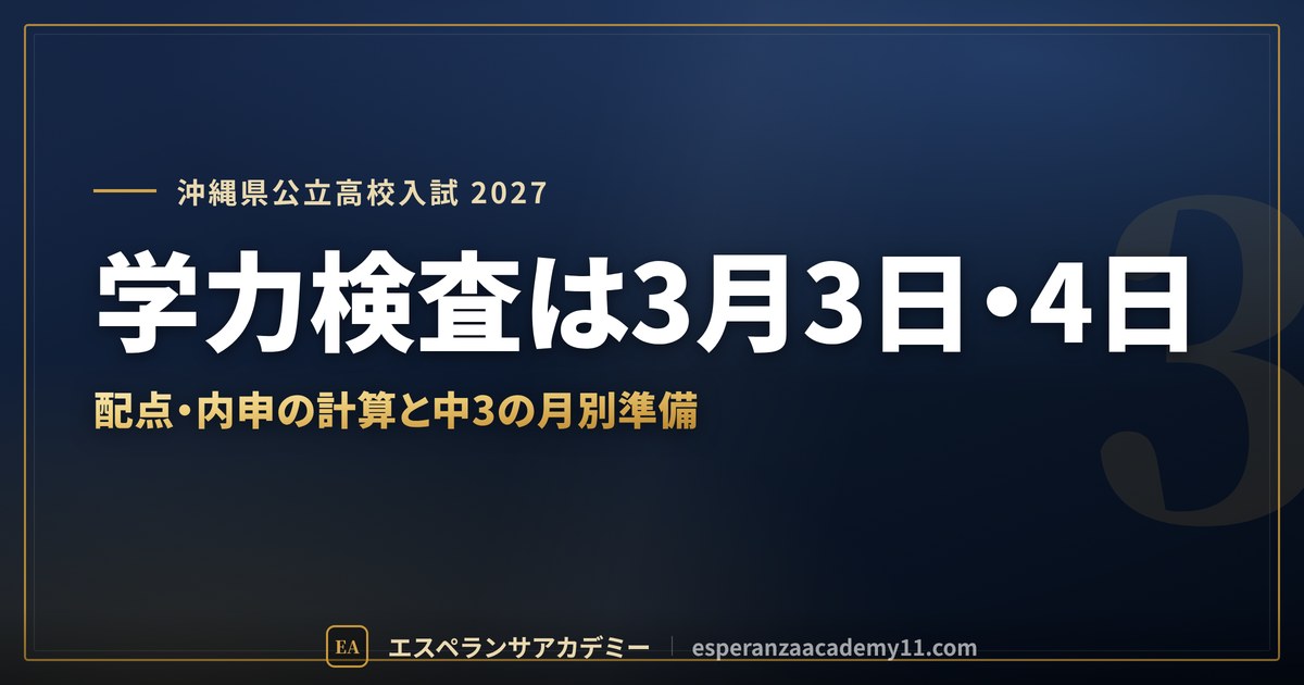 学力検査は3月3日・4日