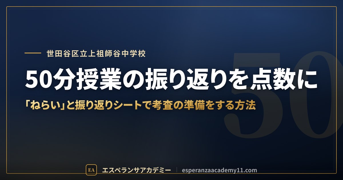 50分授業の振り返りを点数に