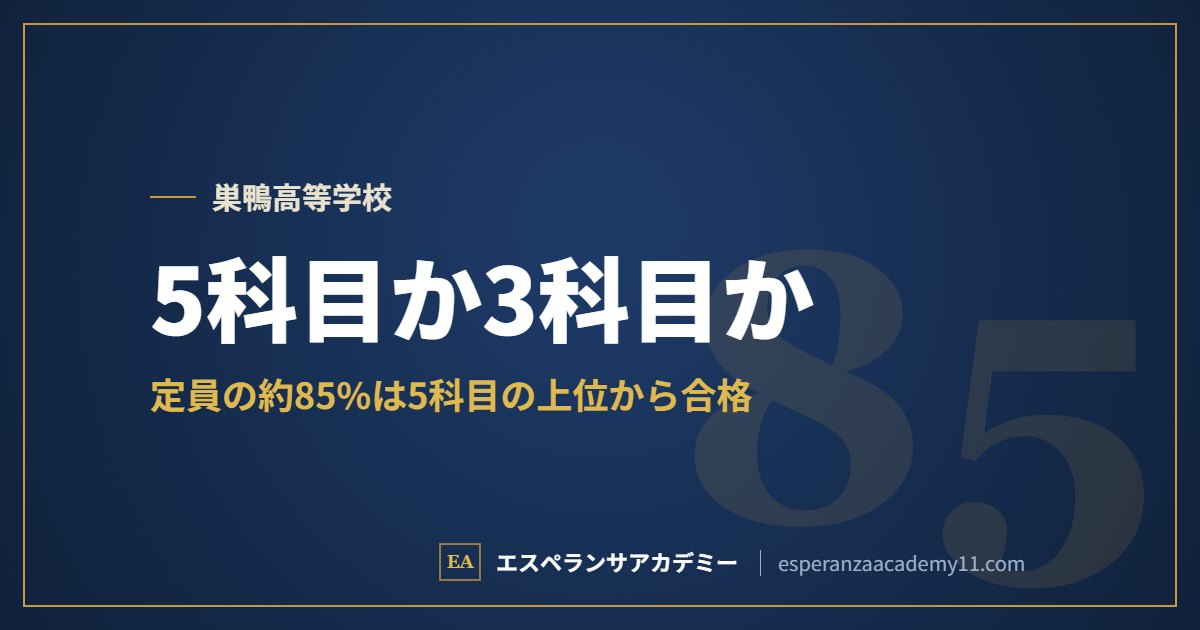 5科目か3科目か