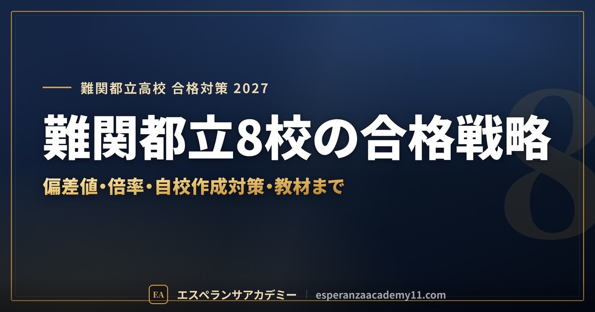 難関都立8校の合格戦略