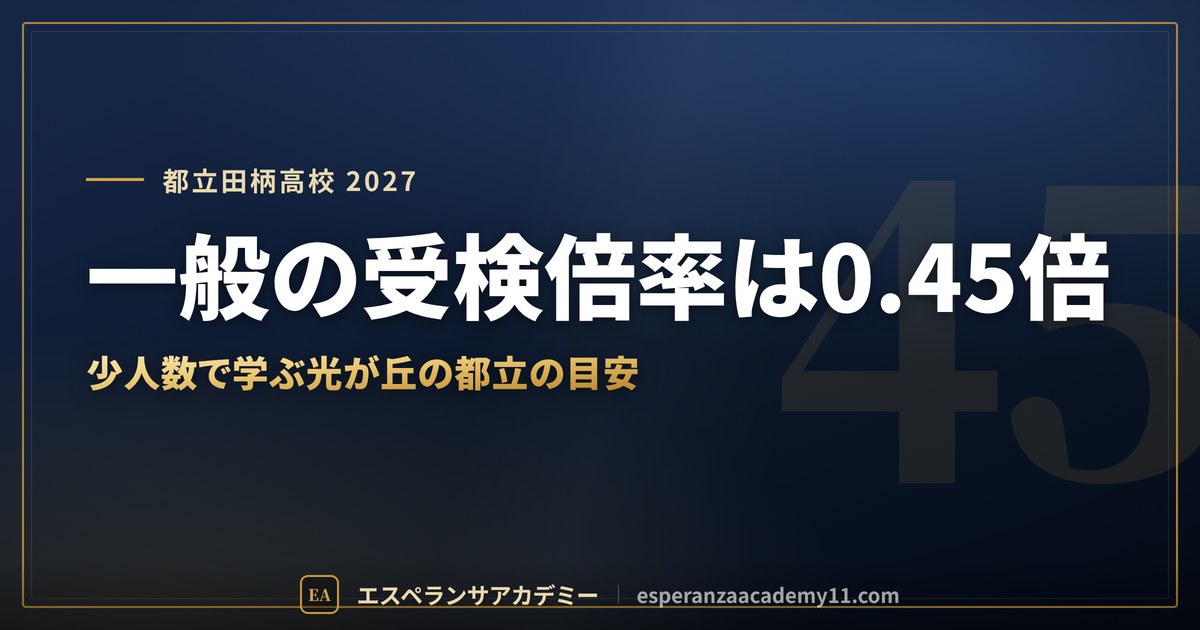 都立田柄高校に合格したい|偏差値・倍率・内申の目安と通学【練馬区の中学生向け】