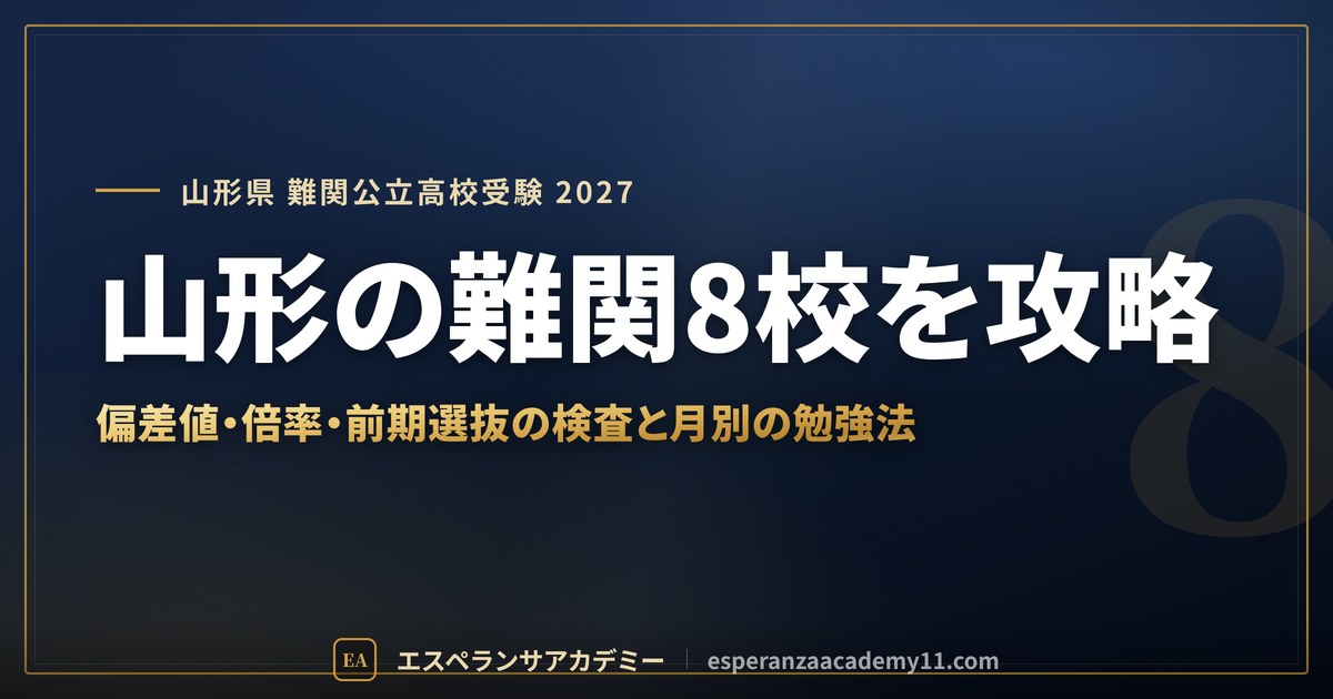 山形の難関8校を攻略