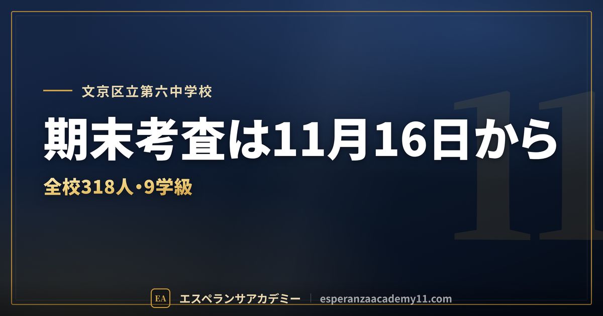 文京区立第六中学校の定期テスト対策