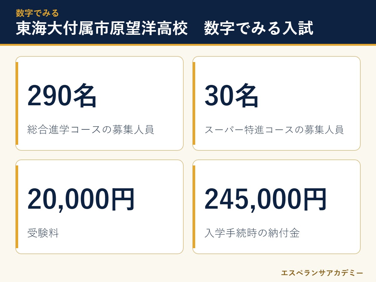 東海大学付属市原望洋高校の入試 数字のまとめ