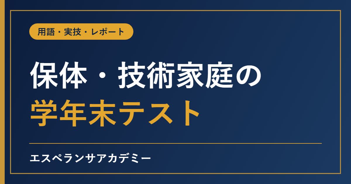 保健体育・技術家庭の学年末テスト対策|保健の用語・実技・製作や調理のレポートの準備