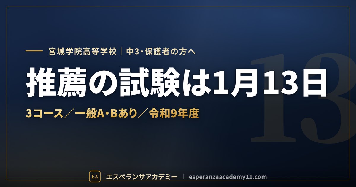 宮城学院の入試対策ガイドの見出し画像