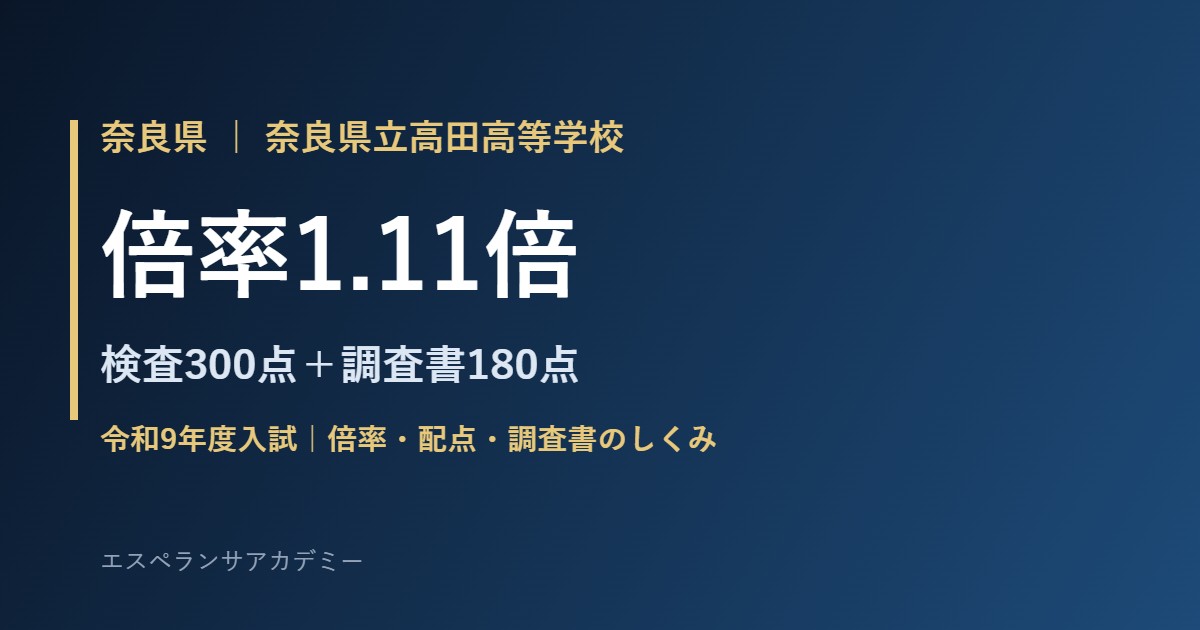 高田高校の入試対策・倍率