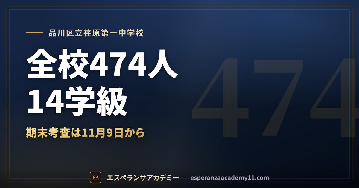 品川区立荏原第一中学校の定期テスト対策