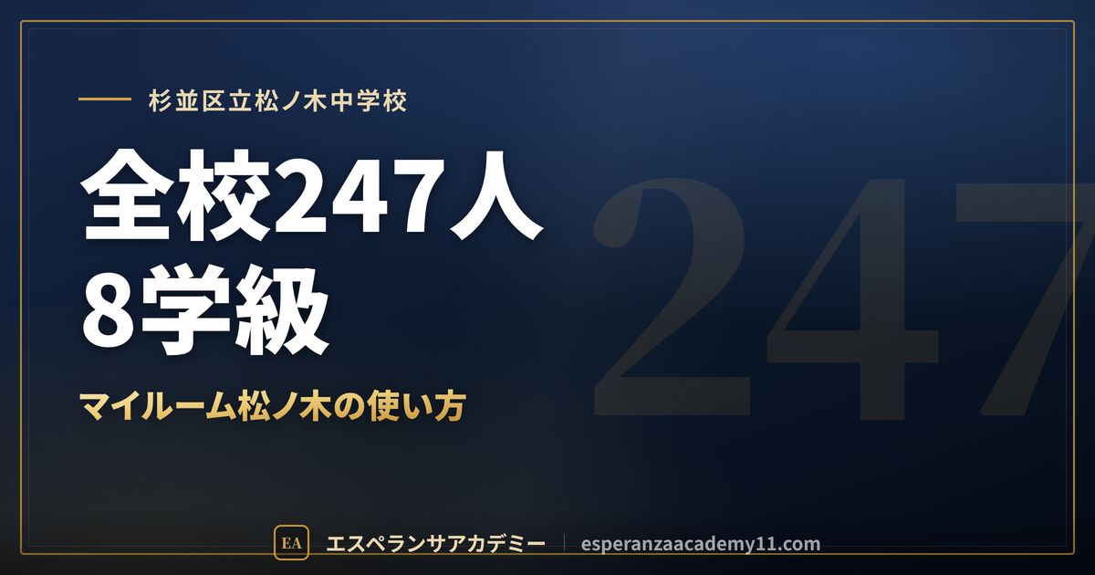 杉並区立松ノ木中学校の定期テスト対策