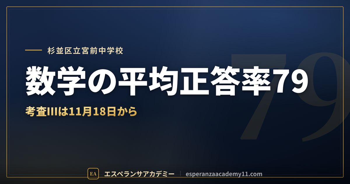 杉並区立宮前中学校の定期テスト対策