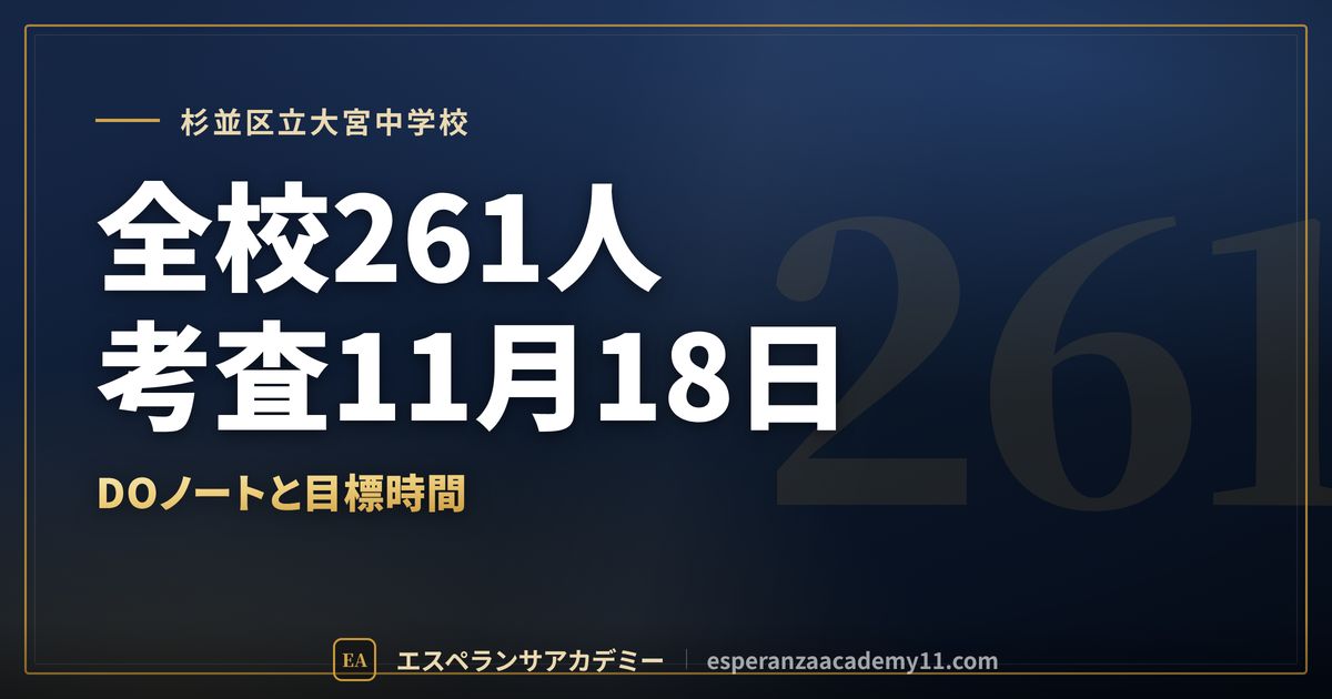 杉並区立大宮中学校の定期テスト対策