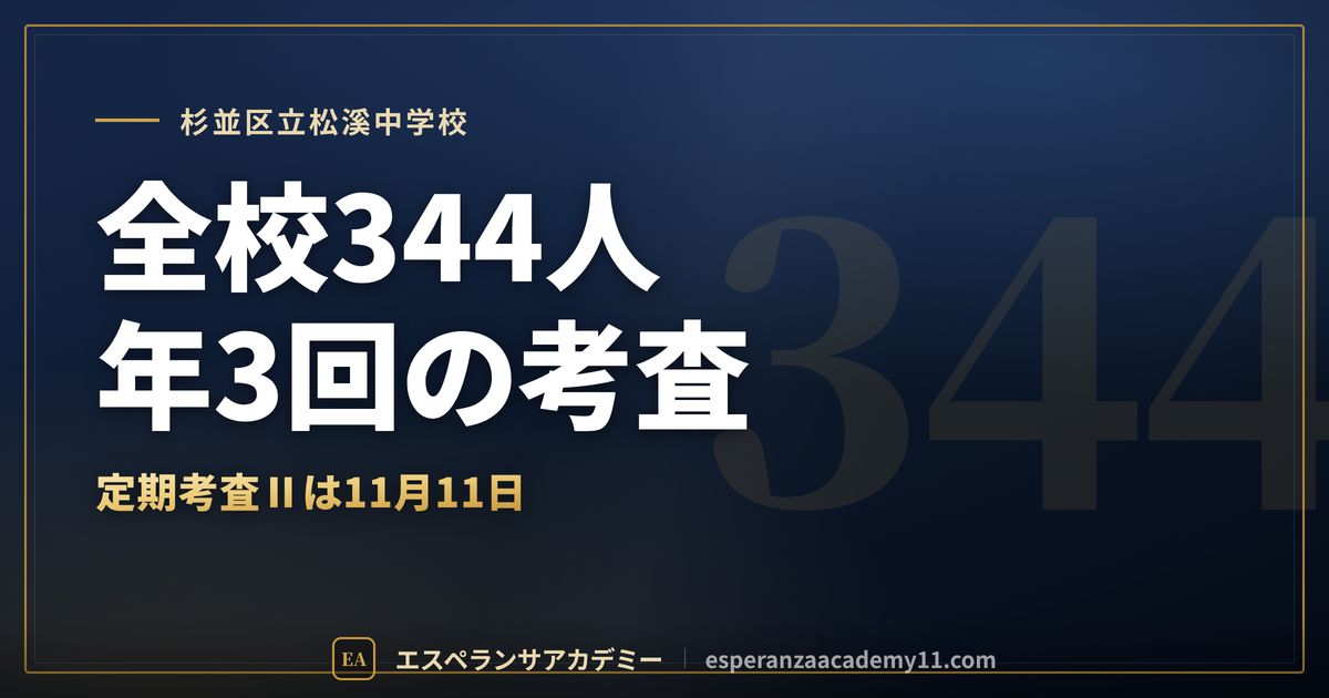 杉並区立松溪中学校の定期テスト対策