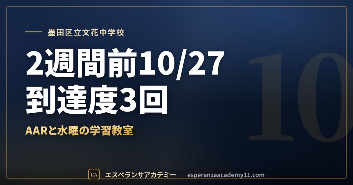 墨田区立文花中学校の定期テスト対策