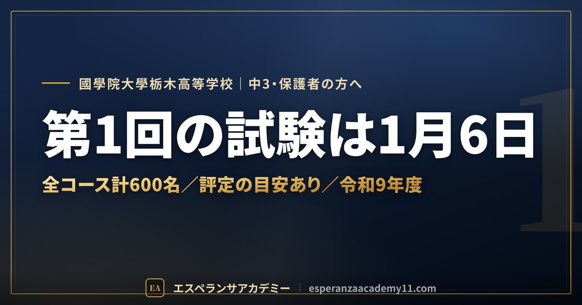 國學院栃木の入試対策ガイドの見出し画像