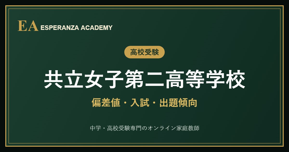 共立女子第二高校 偏差値・入試・出題傾向
