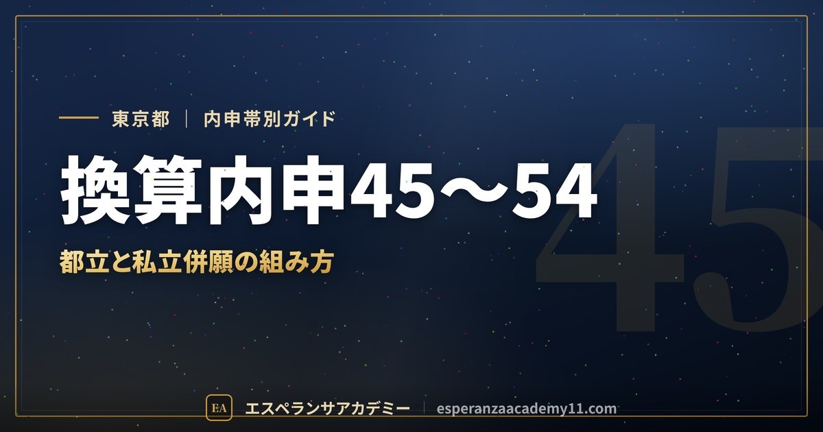 内申帯別の都立・公立と私立併願ガイド