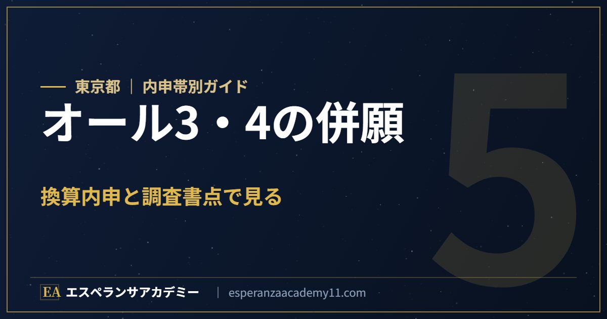 東京都 内申オール3・オール4の都立と私立の併願